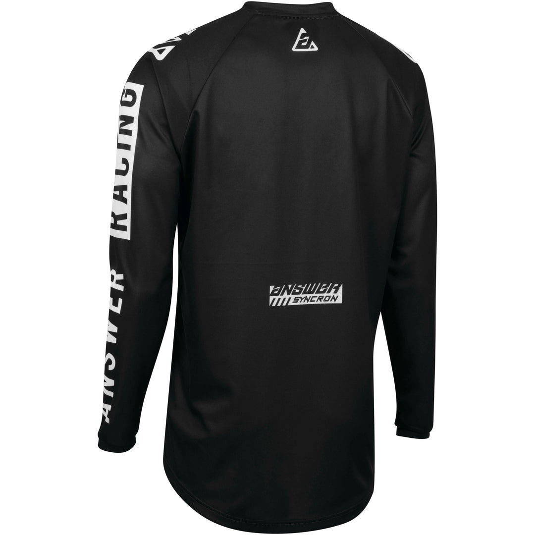 Answer Racing Men's Syncron Merge Jersey Black/White - Rear View