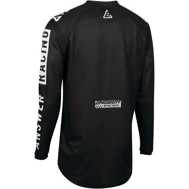 Answer Racing Men's Syncron Merge Jersey Black/White - Rear View
