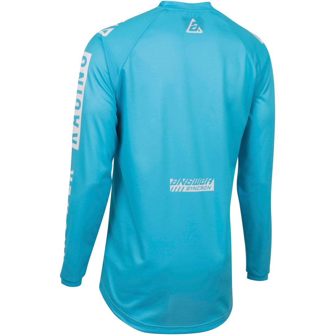 Answer Racing Men's Syncron Merge Jersey Astana/White - Rear View