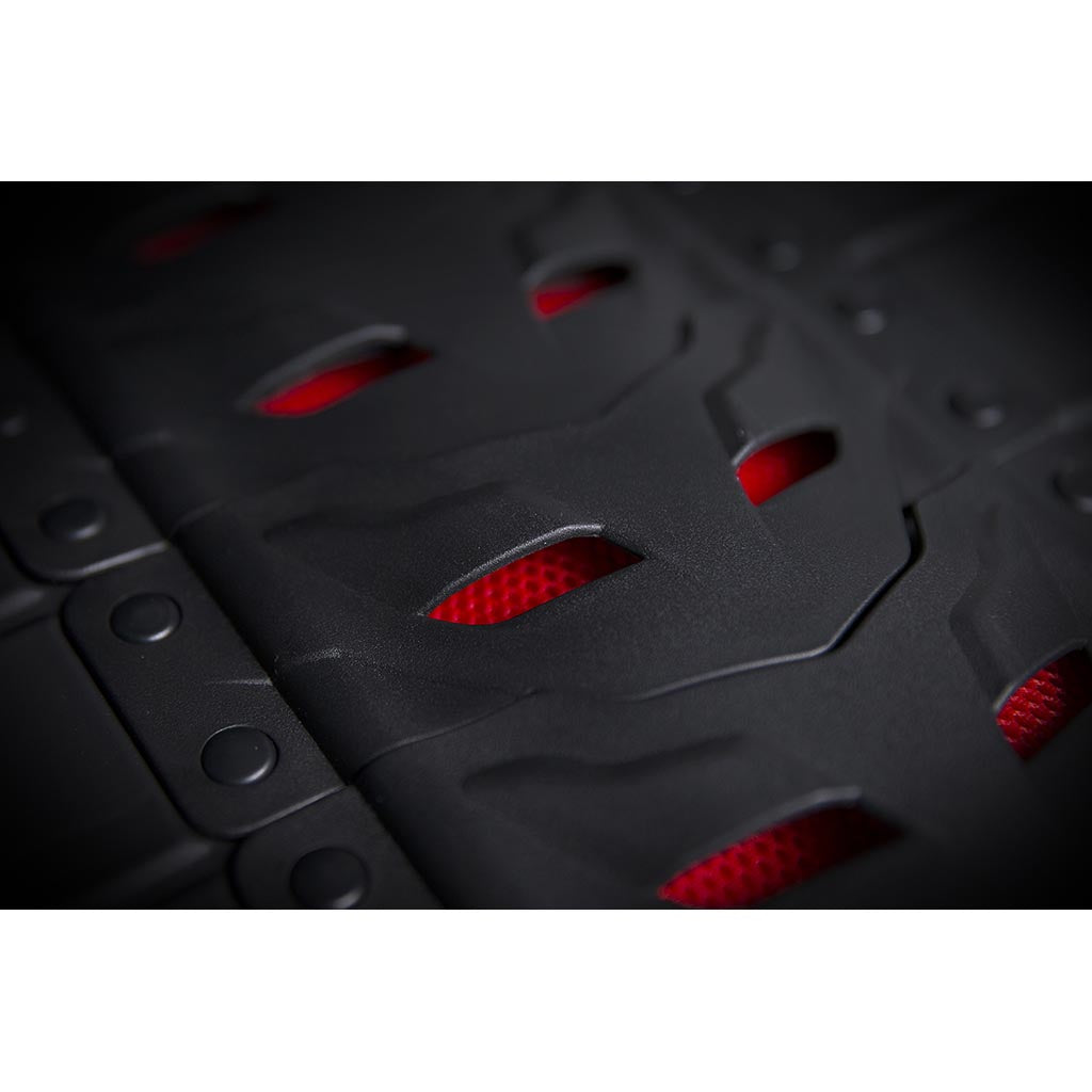 ICON Stryker Vest Red - Close-Up of Spine Plates