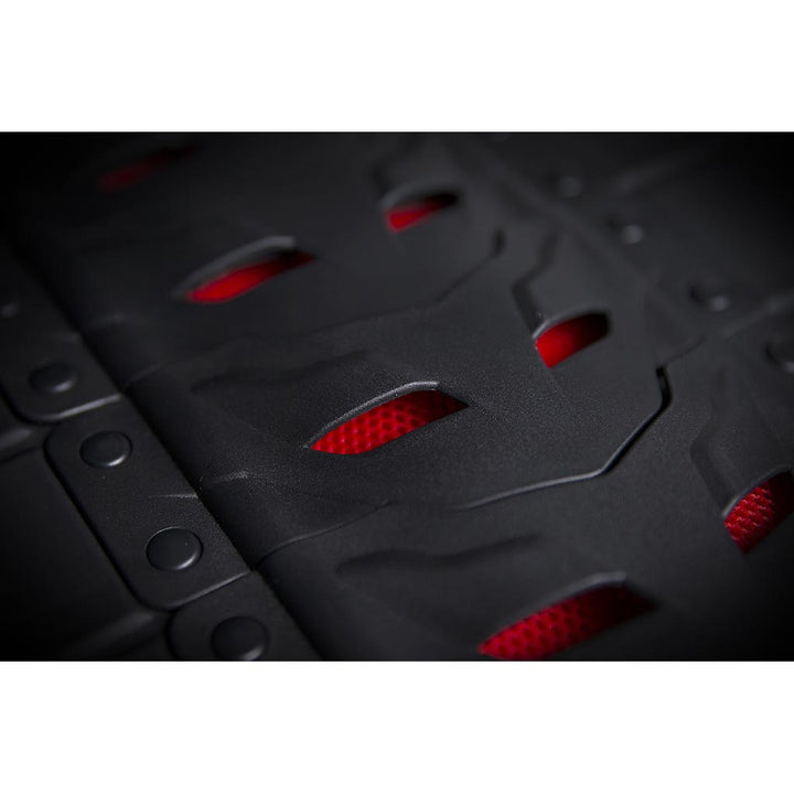 ICON Stryker Vest Red - Close-Up of Spine Plates
