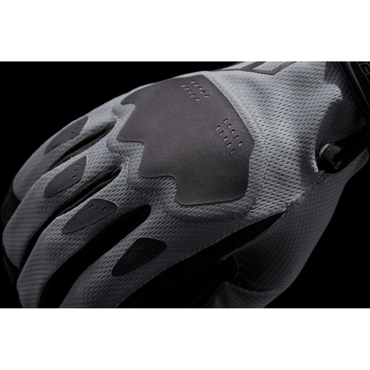 ICON Hooligan CE Gloves Gray - Close-Up of Back of Hand