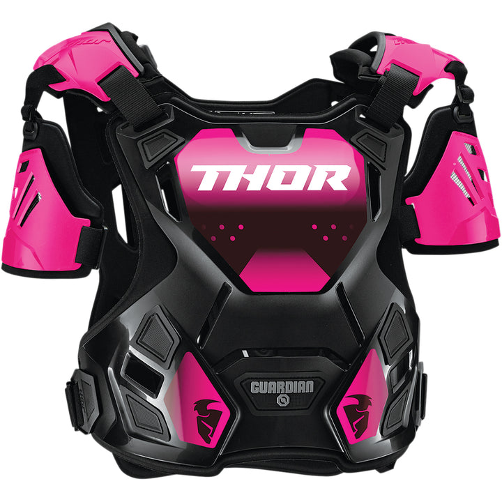 THOR Women's Guardian Roost Deflector Black/Pink - Front View