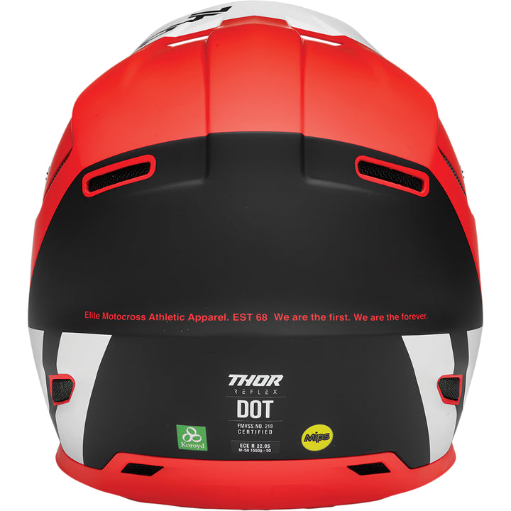 THOR Reflex Cube MIPS® Helmet Red/Black - Rear View