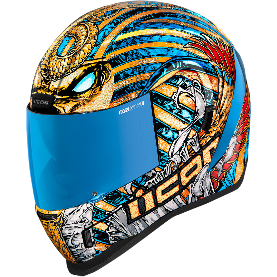 ICON Airform™ Pharaoh Helmet Gold - Front Left Side View