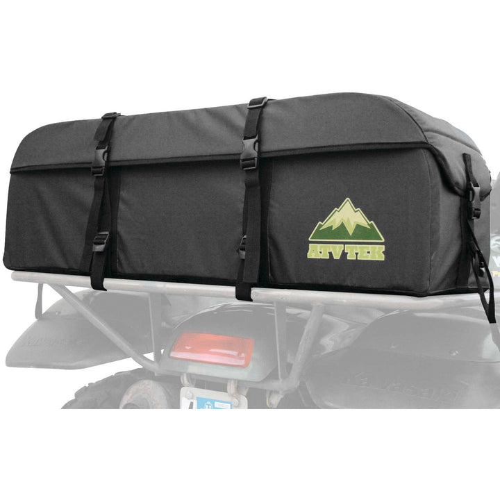 ATV/UTV Tek Arch Series Expedition ATV/UTV Bag Black - Side View on Faded ATV Back Rack