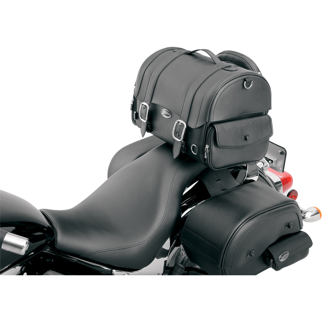 SADDLEMEN Drifter™ Express Tail Bag - Front Side View Attached to Passenger Seat