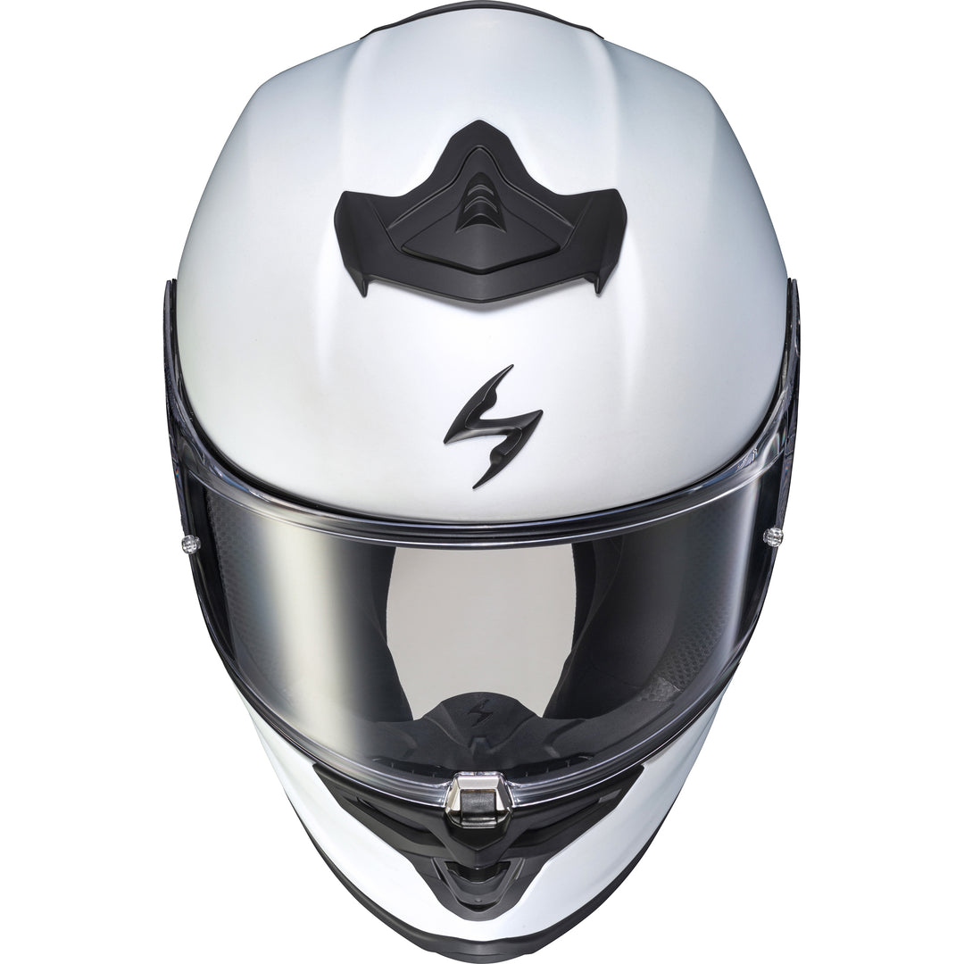 SCORPION EXO EXO-R1 Air Solid Helmet White - Front Top View