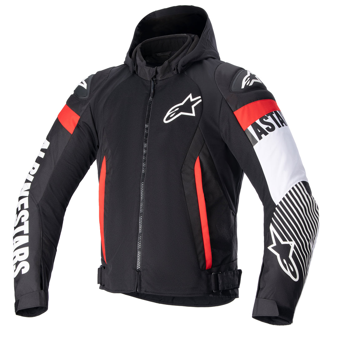 Alpinestars Zaca Air Jacket Black/White/Red - Front View
