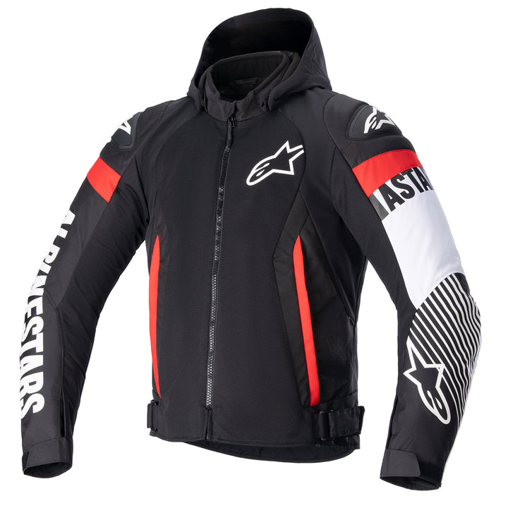 Alpinestars Zaca Air Jacket Black/White/Red - Front View