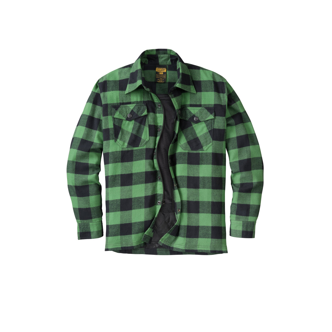 SCORPION EXO Covert Moto Flannel Green/Black - Front View