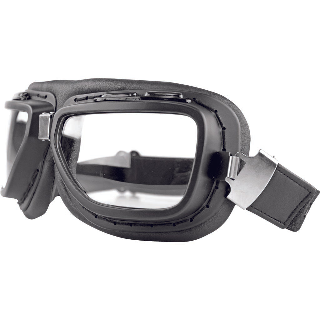 Bobster Pilot Goggles Black - Front Side View