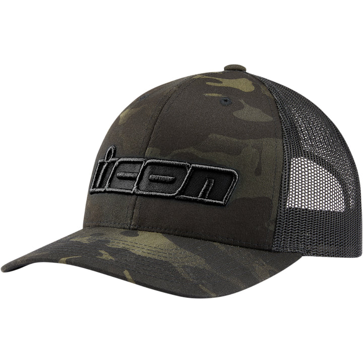 ICON MC Punch™ Hat Black Camo - Front Side View