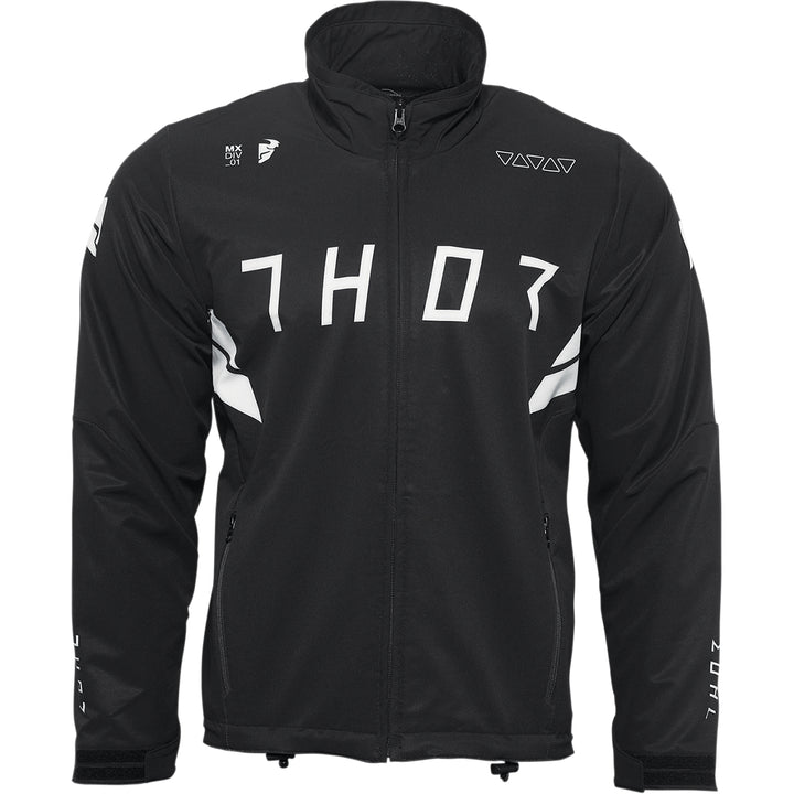 THOR Warmup Jacket Black/White - Front View