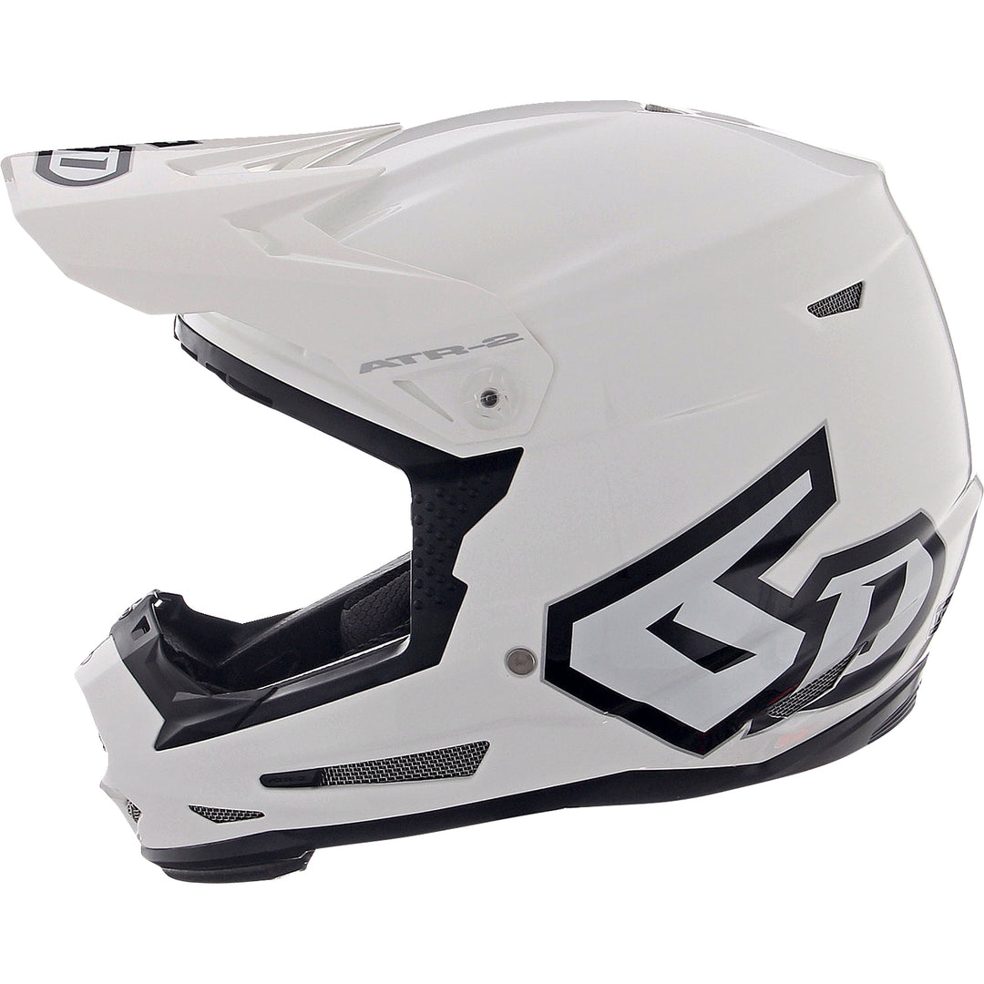 6D Helmets ATR-2Y Solid Youth Helmet Gloss White - Left Side View