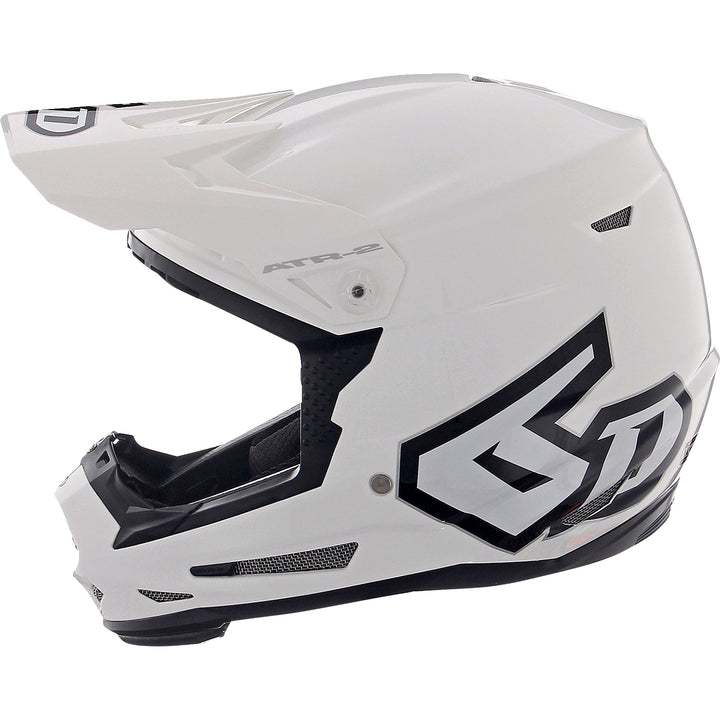 6D Helmets ATR-2Y Solid Youth Helmet Gloss White - Left Side View
