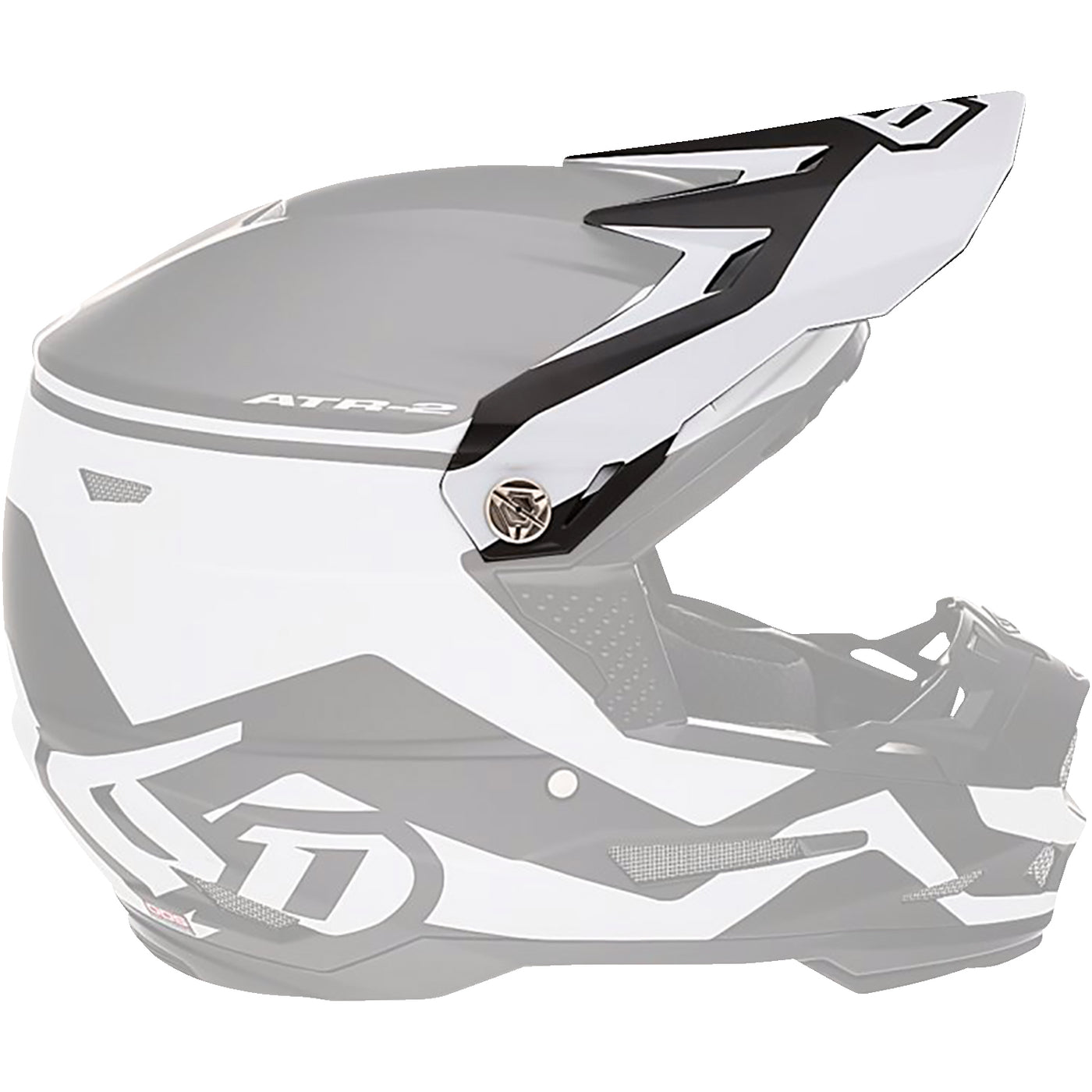 6D Helmets ATR-2 Helmet Visor Drive/White - Side View