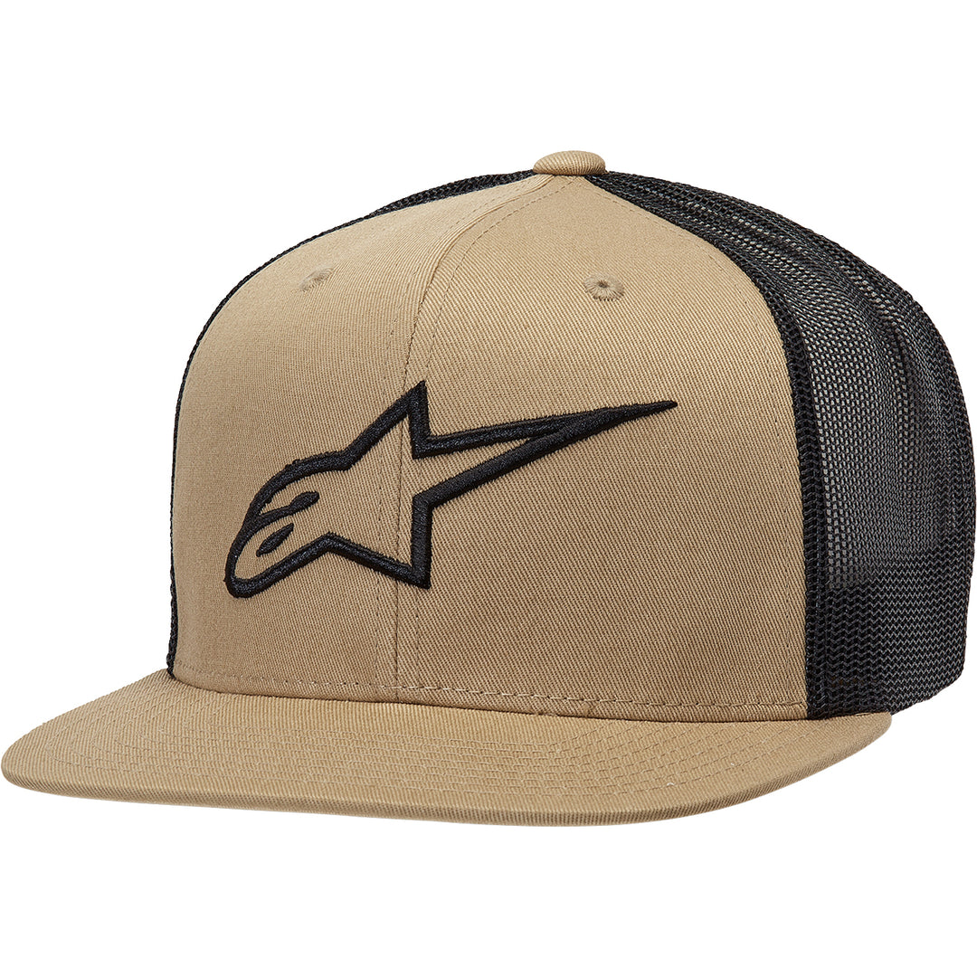 Alpinestars Corp Trucker Hat Sand/Black - Front Side View