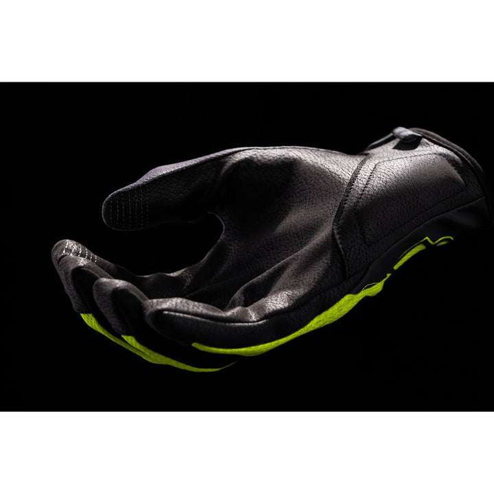 ICON Hooligan CE Gloves Vis - Palm Upright View