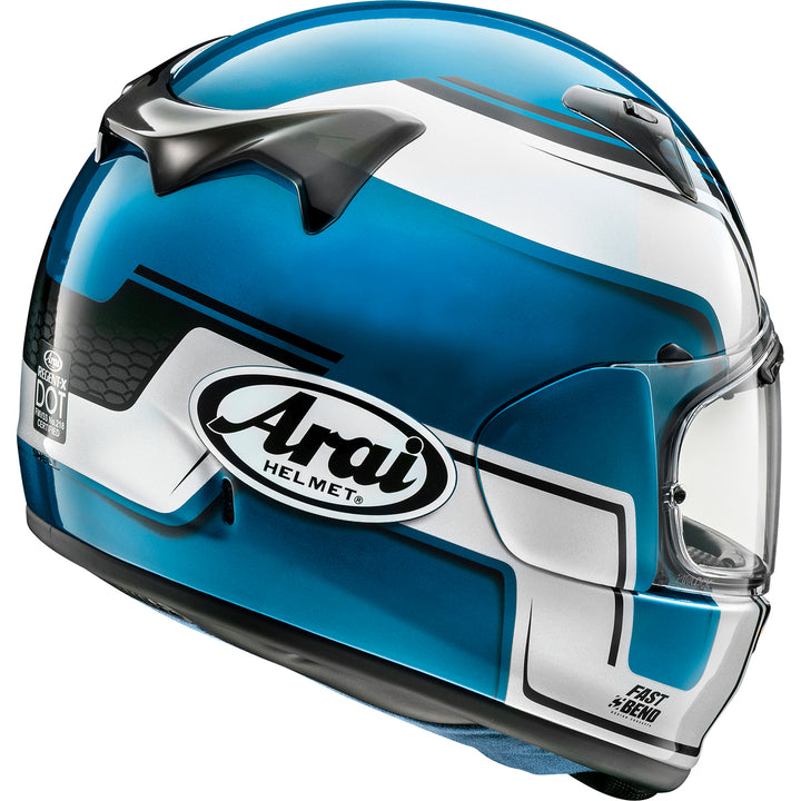 Arai Regent-X Bend Helmet Blue - Rear Side View