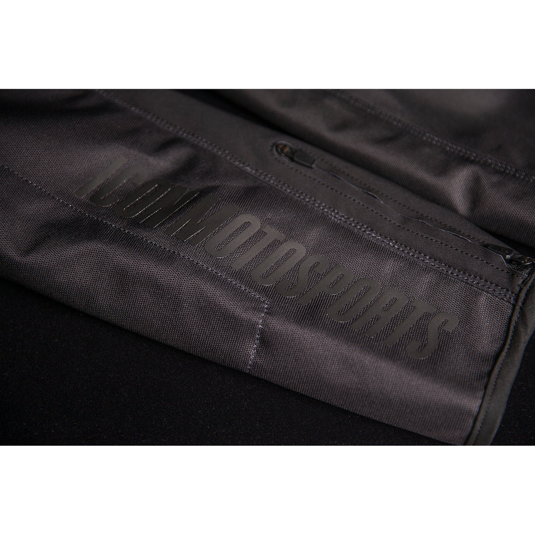 ICON Airform Jacket Black - Close-Up of Wrist Graphic