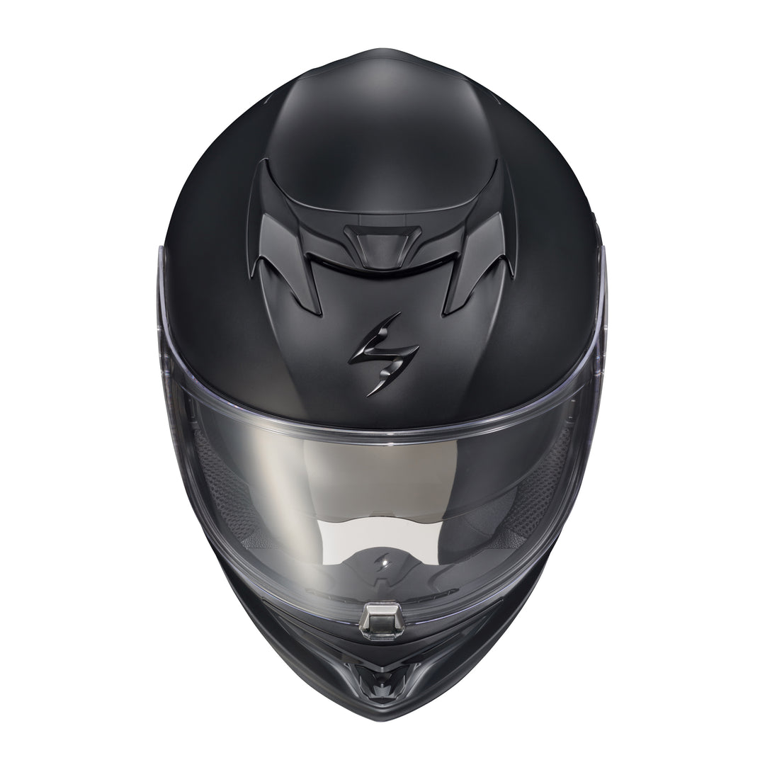 SCORPION EXO EXO-T520 Helmet Matte Black - Front Top View