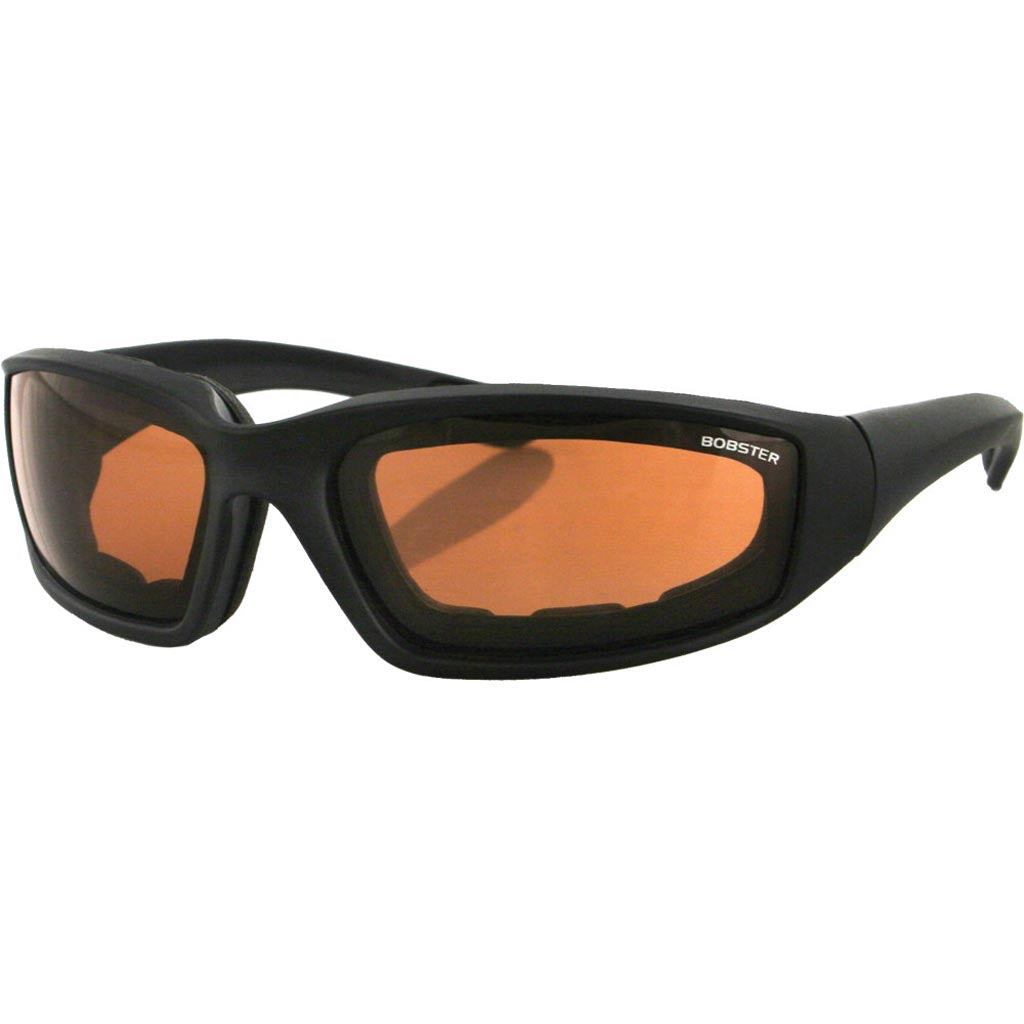 Bobster Foamerz II Sunglasses Black w/Amber Lens - Front Side View