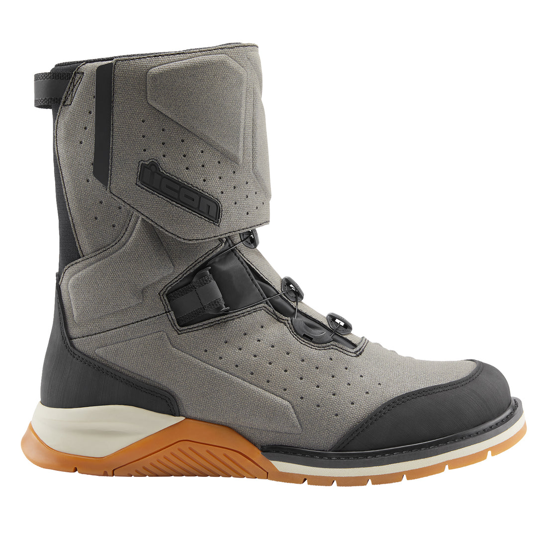 ICON Alcan Waterproof Boots Gray - Outer Side View