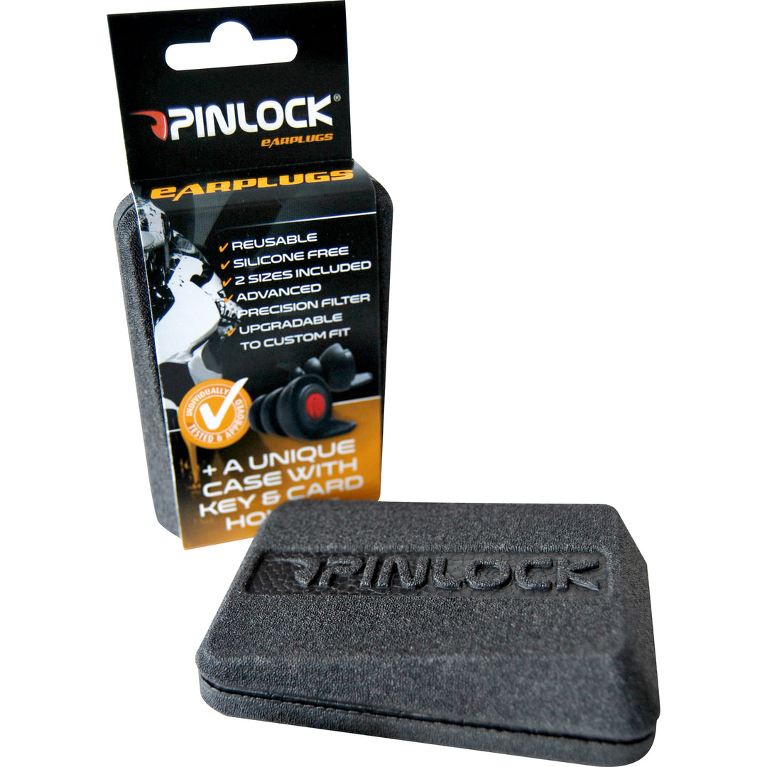 PINLOCK EARPLUG SET W/CASE - Front View of Sales Packaging and Storage Case