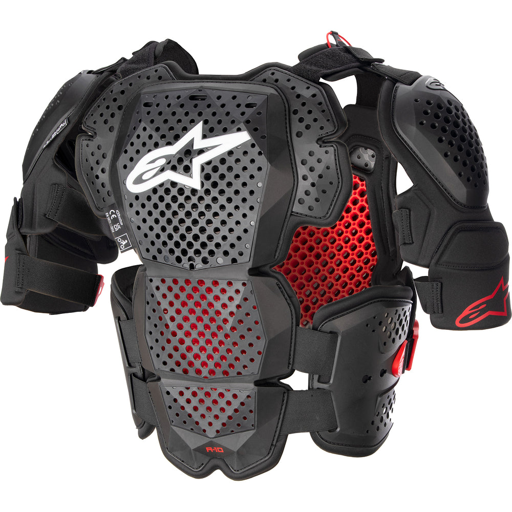 Alpinestars A-10 Roost Guard V2 Black/Red - Rear View