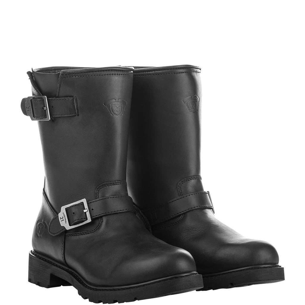 Highway 21 Primary Low Engineer Boot Black - Front Side View of Pair
