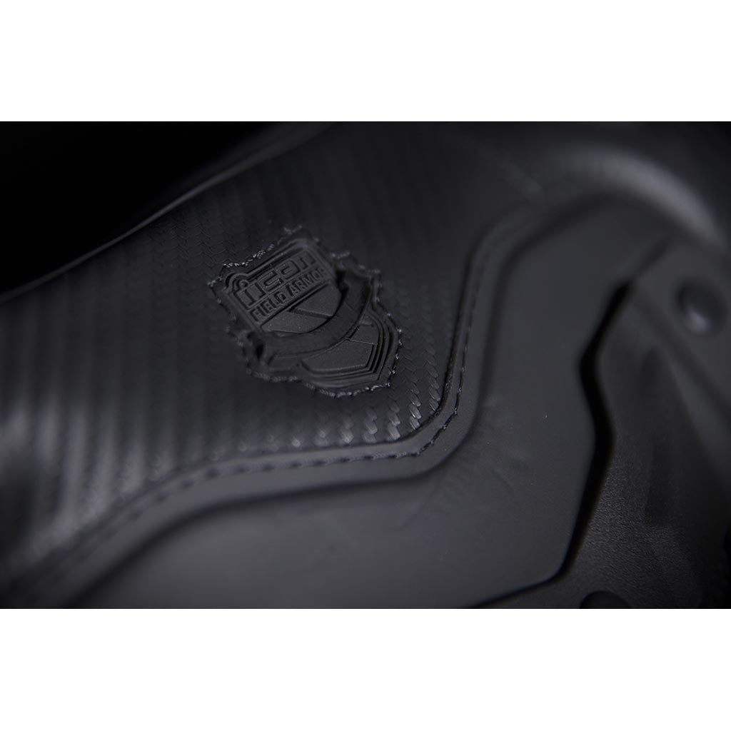 ICON Stryker Vest Stealth - Close-Up of Logo On Rear Collar