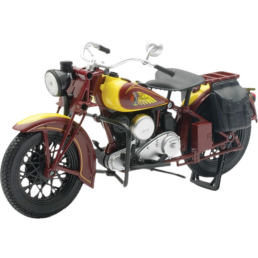 New-Ray Toys Die-Cast Replica Indian Sport Scout 1934 1:12 - Front Side View of Replica
