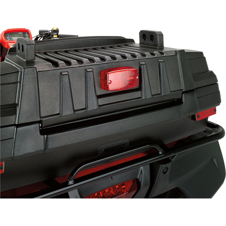 MOOSE UTILITY Outdoorsmen Rear Trunk - Close-Up of Rear View Installed on ATV