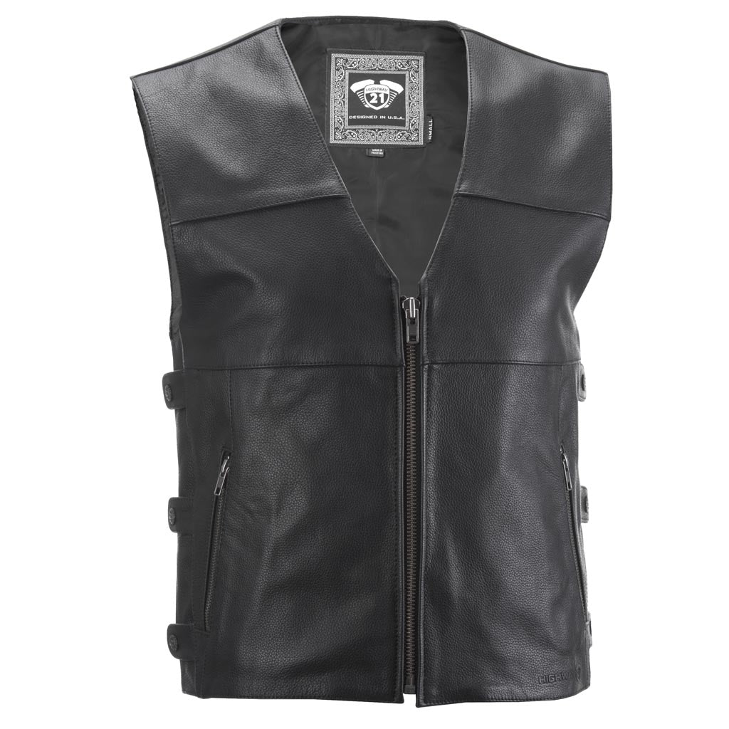 Highway 21 12 Gauge Vest Black - Front View