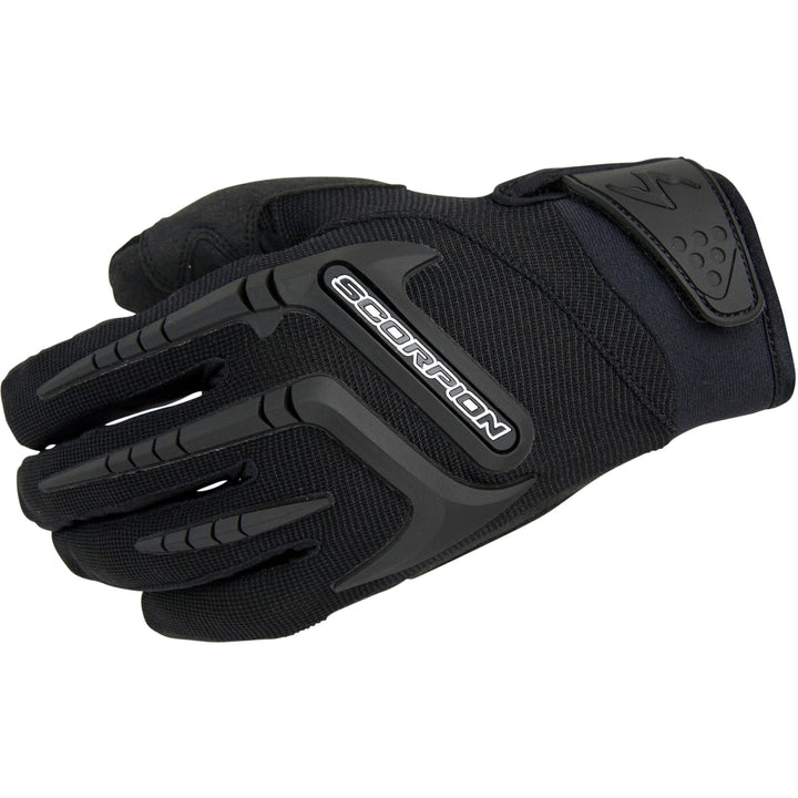 SCORPION EXO Women's Skrub Gloves Black - Back of Hand View