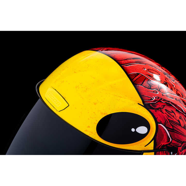 ICON Airform™ Brozak MIPS® Helmet Red - Close-Up of Top Vents