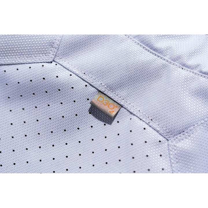 ICON Hooligan™ CE Jacket White - Close-Up of D3O Tag on Back