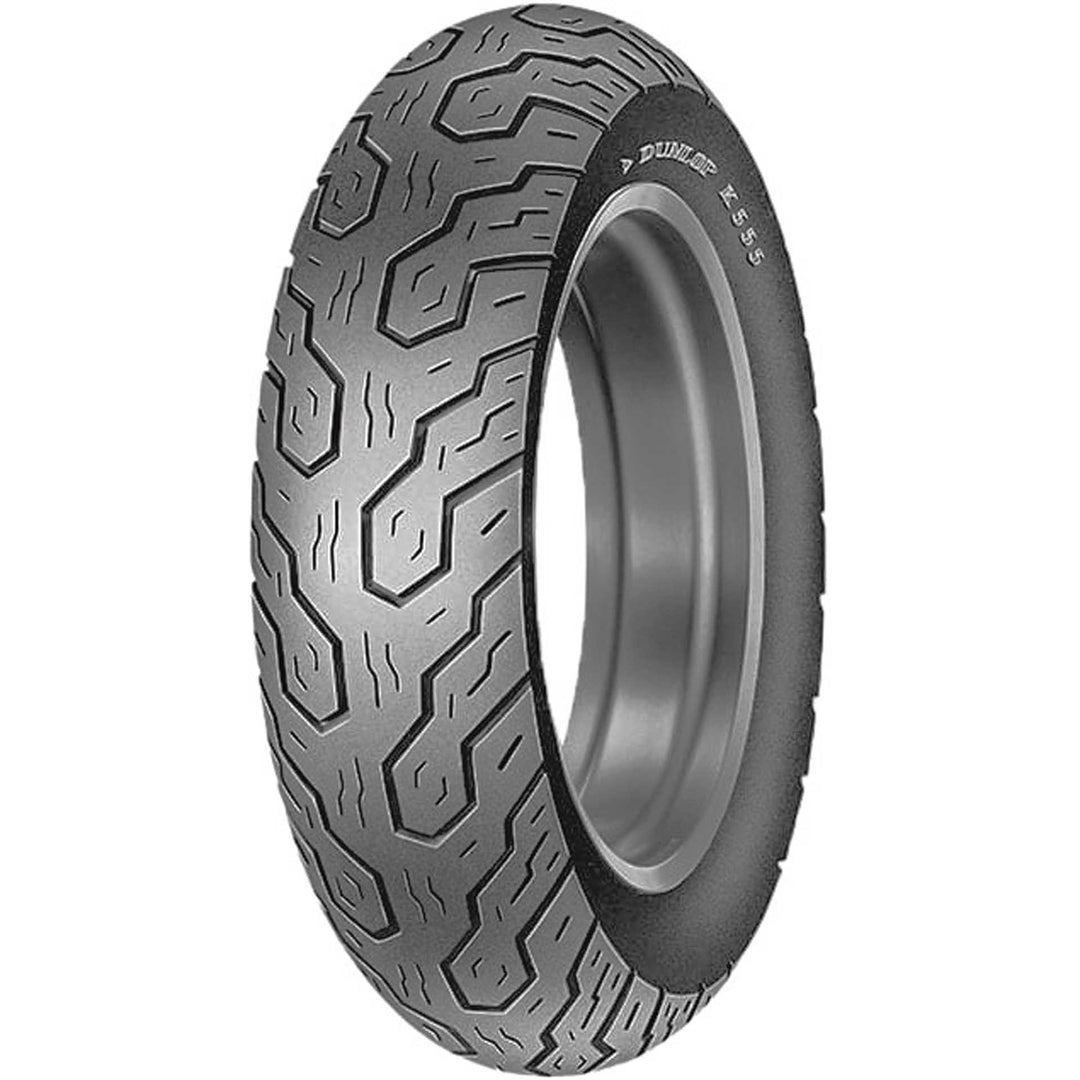 Dunlop K555 Tire Front and Rear - Angled Side View