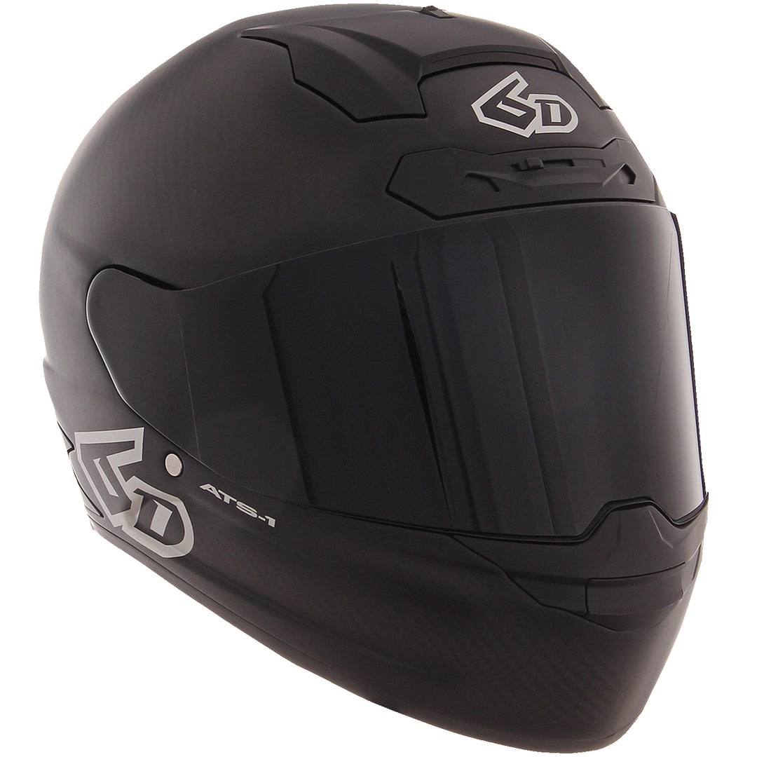 6D Helmets ATS-1R Solid Helmet Matte Black - Front Right Side View