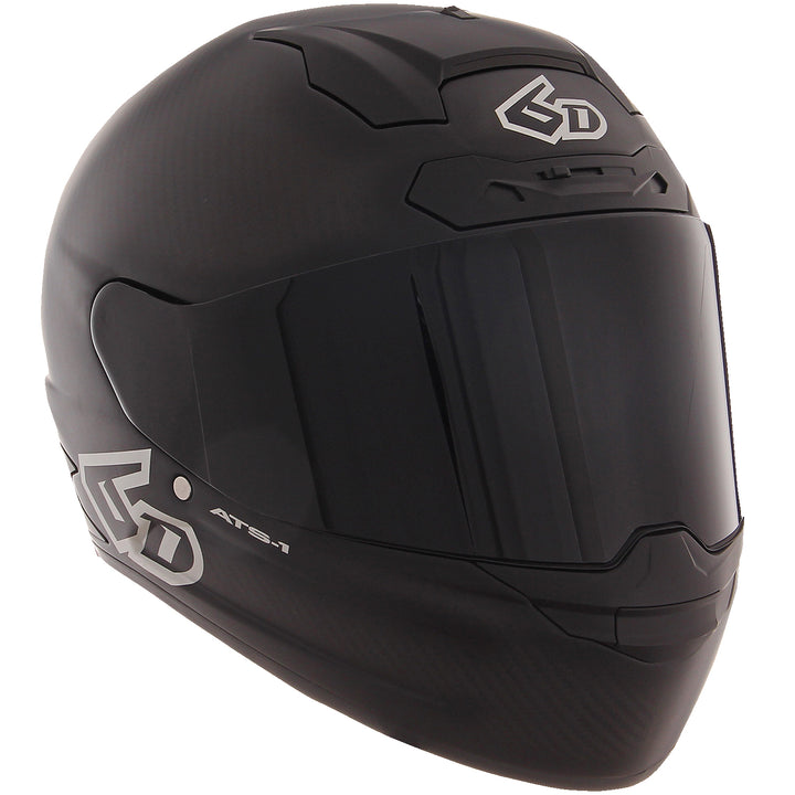 6D Helmets ATS-1R Solid Helmet Matte Black - Front Right Side View