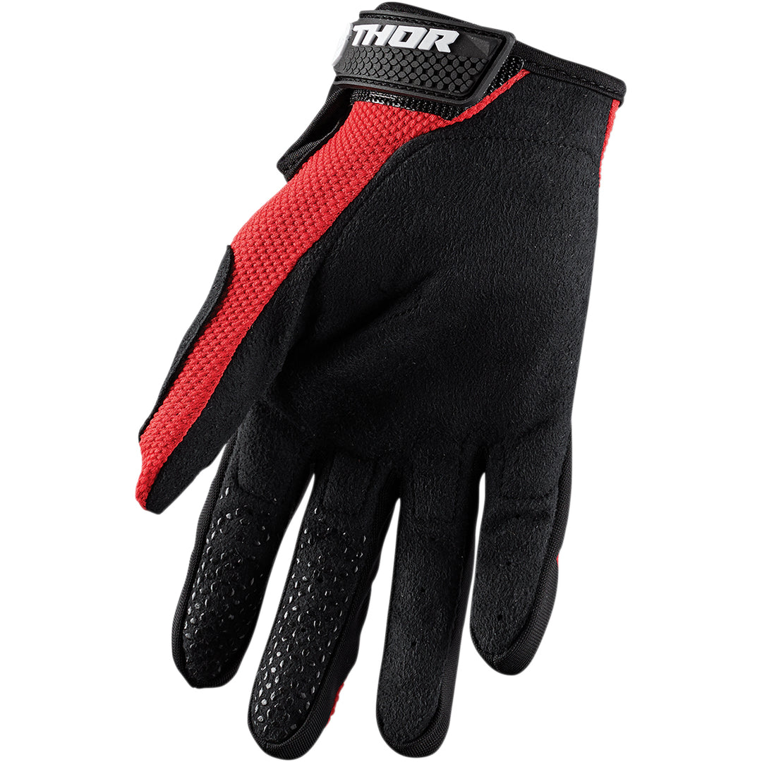 THOR Sector Gloves Red - Palm View