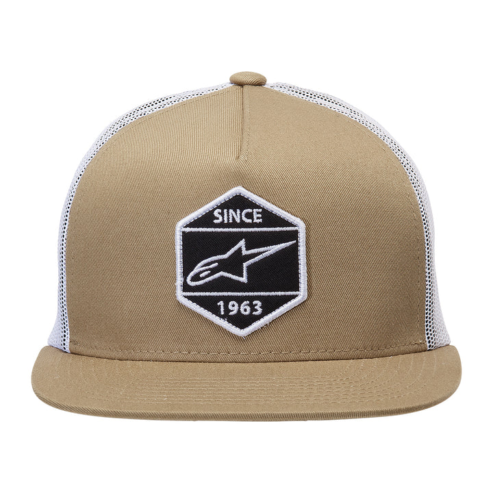 Alpinestars Bolt Trucker Hat Sand/White - Front View
