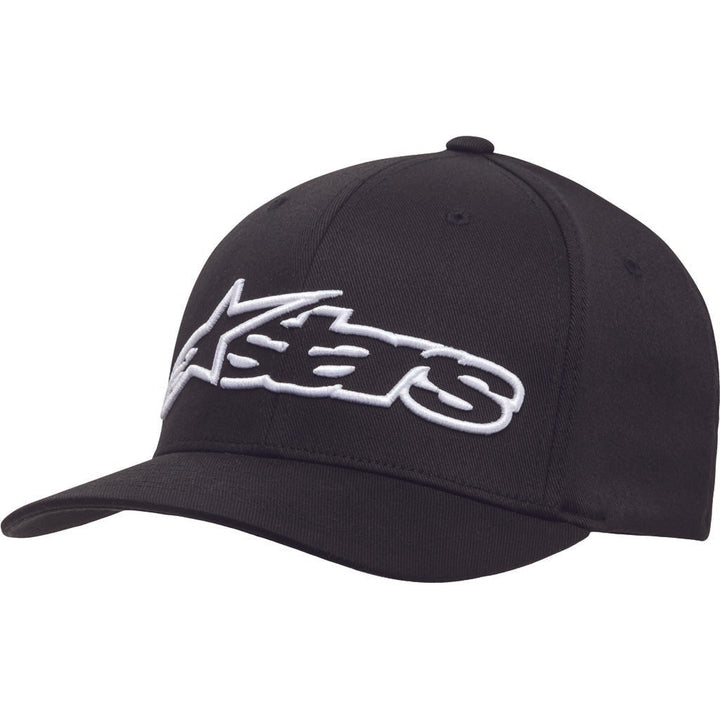 Alpinestars Blaze Flexfit Hat Black/White - Front Side View
