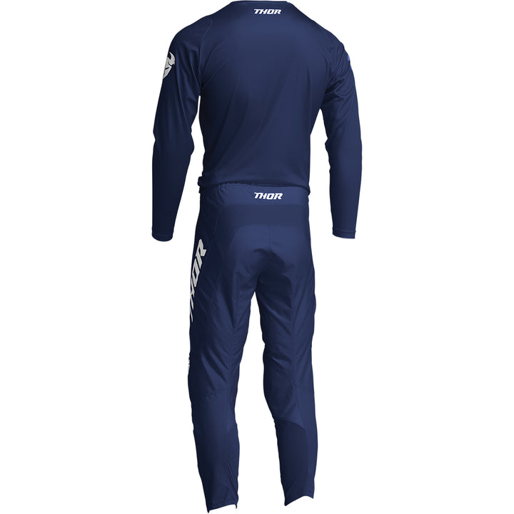 THOR Sector Minimal Jersey Navy - Rear View with Pants