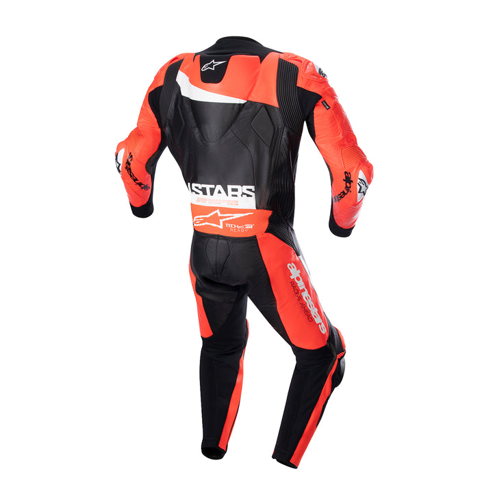 Alpinestars GP Plus v4 Leather Suit Black/Red Fluo/White - Rear View