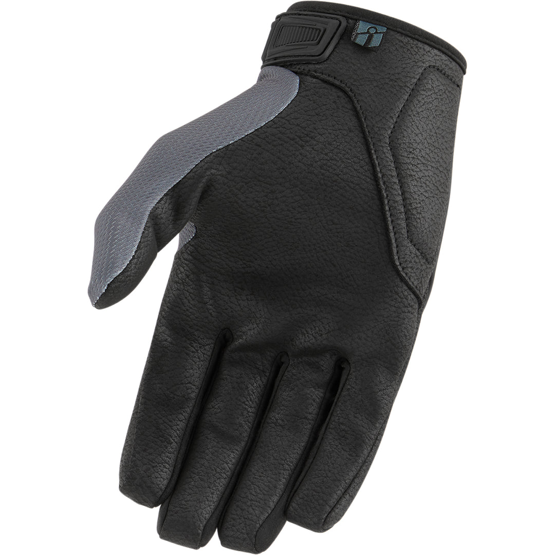 ICON Hooligan CE Gloves Gray - Palm View