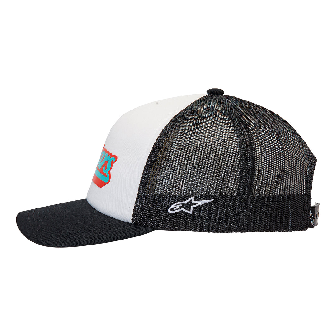 Alpinestars Delivery Trucker Hat White/Black - Left Side View