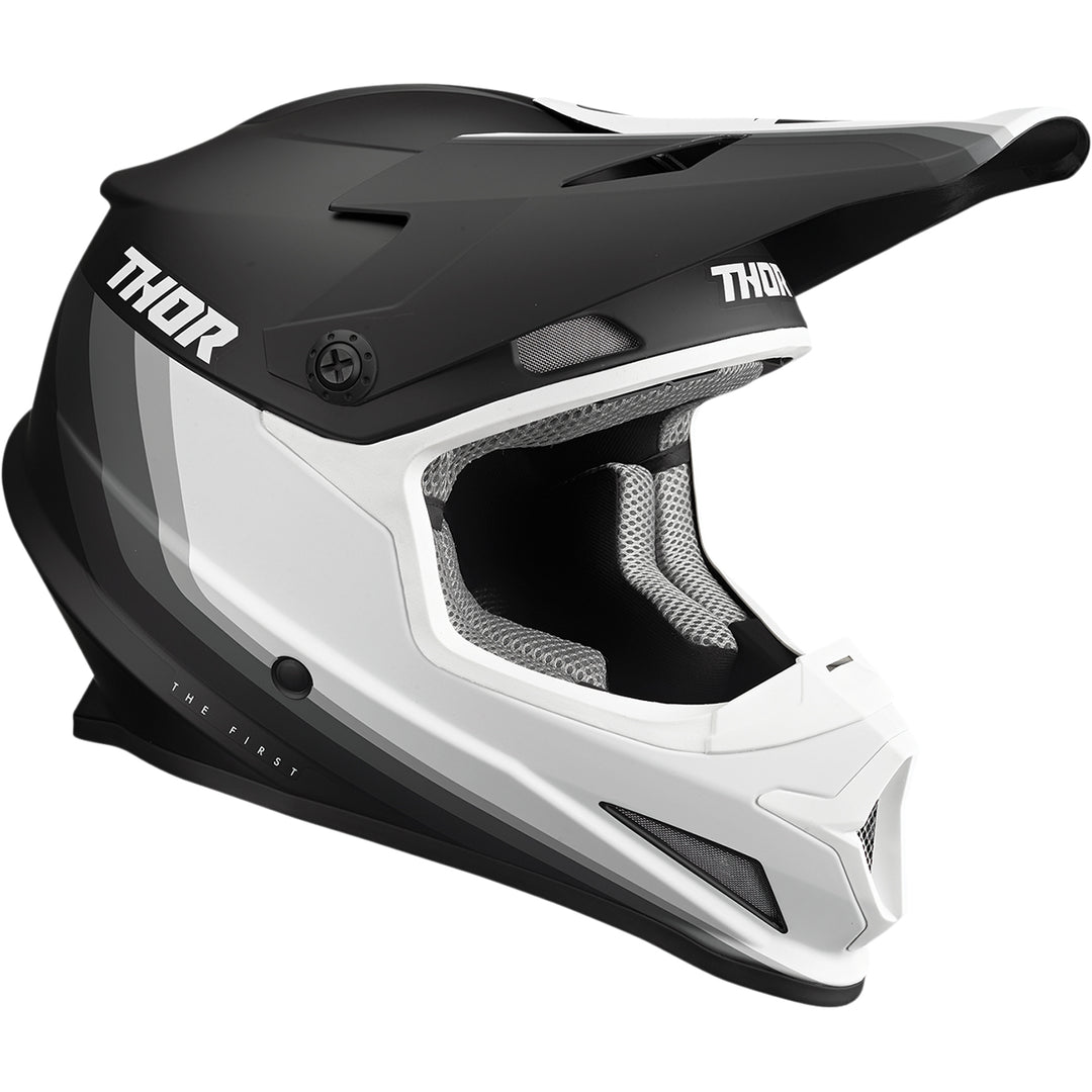 THOR Sector Runner MIPS® Helmet Black/White - Front Side View