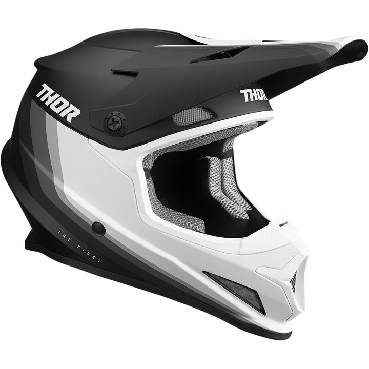 THOR Sector Runner MIPS® Helmet Black/White - Front Side View